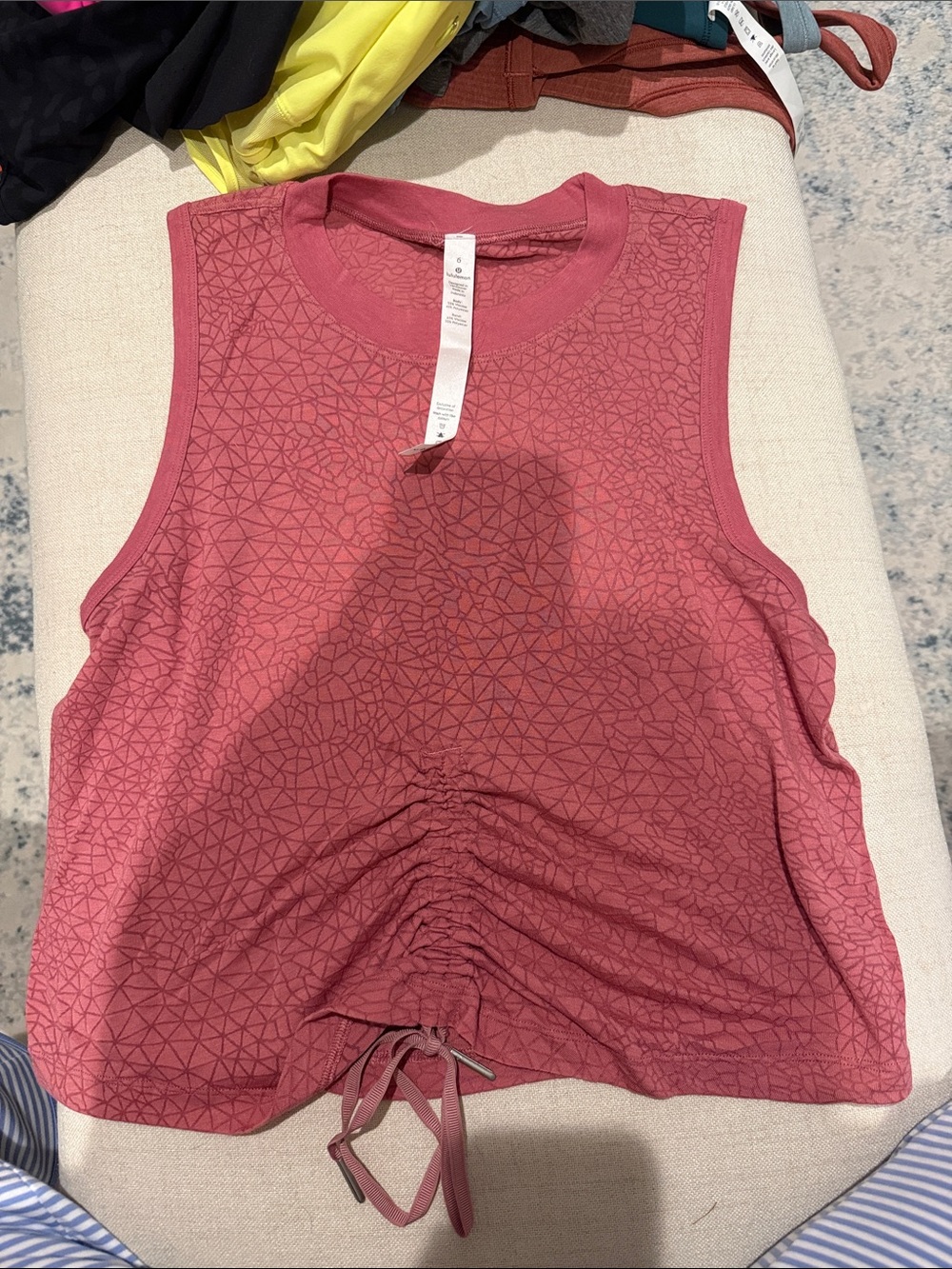 Lululemon Ruched Drawstring Tank Top